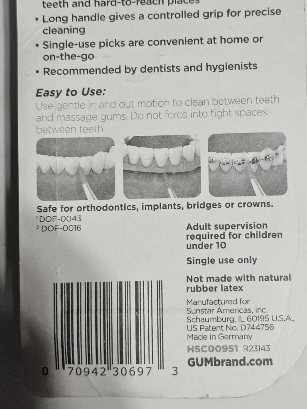 GUM Soft-Picks Advanced, Dentist Recommended Dental Picks, 60 Count